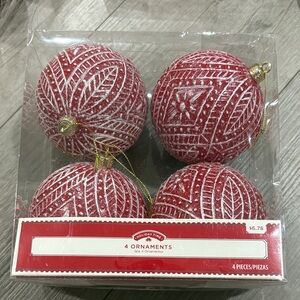 Holiday Time Festive Red Ornament Set